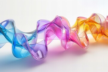 Waves from different colors, abstract background