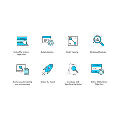 AI-Driven Business Transformation Vector Icon Design Evolving Strategies