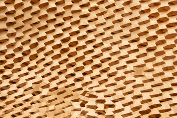 Eco friendly brown paper honeycomb texture wrap background for product packaging parcel carton box - 788222517