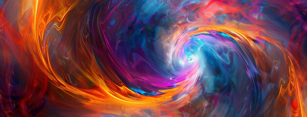 abstract background with lines, Spiral galaxy in the dark, Multicolored vortex energy, cosmic spiral, Colorful vortex energy, cosmic spiral waves, multicolor swirls explosion, Ai generated - obrazy, fototapety, plakaty