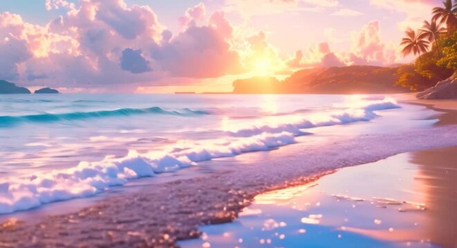 Sunrise on a Tropical Paradise Beach