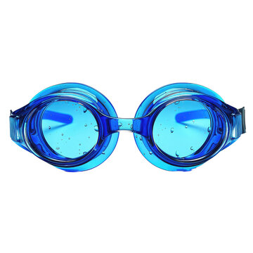 blue swimming goggles isolated on white