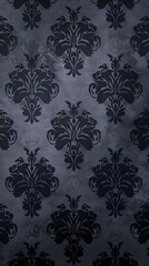 Beautiful black Damask Pattern with Gradient Effect