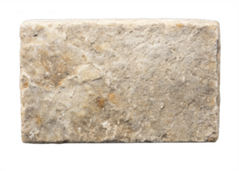 old stone block, isolated rectangle stone