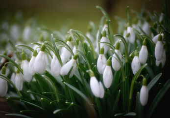 snowdrops in spring