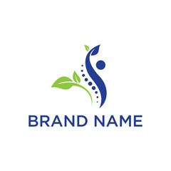 chiropractic logo design vector premium EPS 10