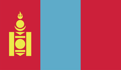 Naklejka premium Illustration of the flag of Mongolia country