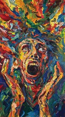 Expressionist Exam Stress bold brushwork