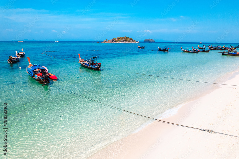 Wall mural beach and clear sea in summer on koh lipe