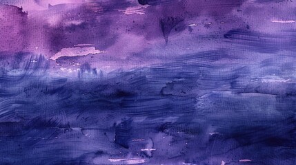 Abstract Purple Watercolor Painting on Canvas Texture