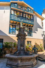 Fuente De San Juan in the town of Zumaia on the way up to the flysch, Gipuzkoa. Basque Country