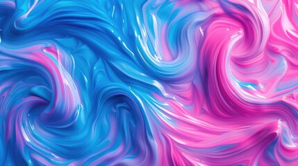 Obraz premium Vibrant Blue and Pink Swirls Abstract Background