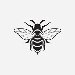 bee logo vector illustration design icon logo