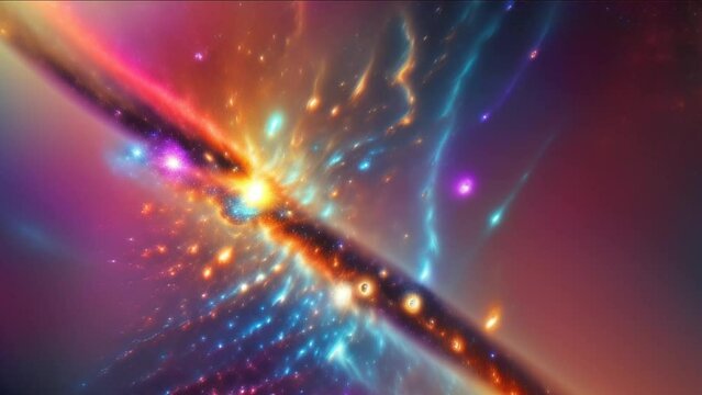 Loopable Abstract Galaxy Animation with Twinkling Stars