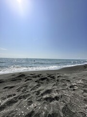 Black Sea and Magnetic Sand in Ureki, Georgia