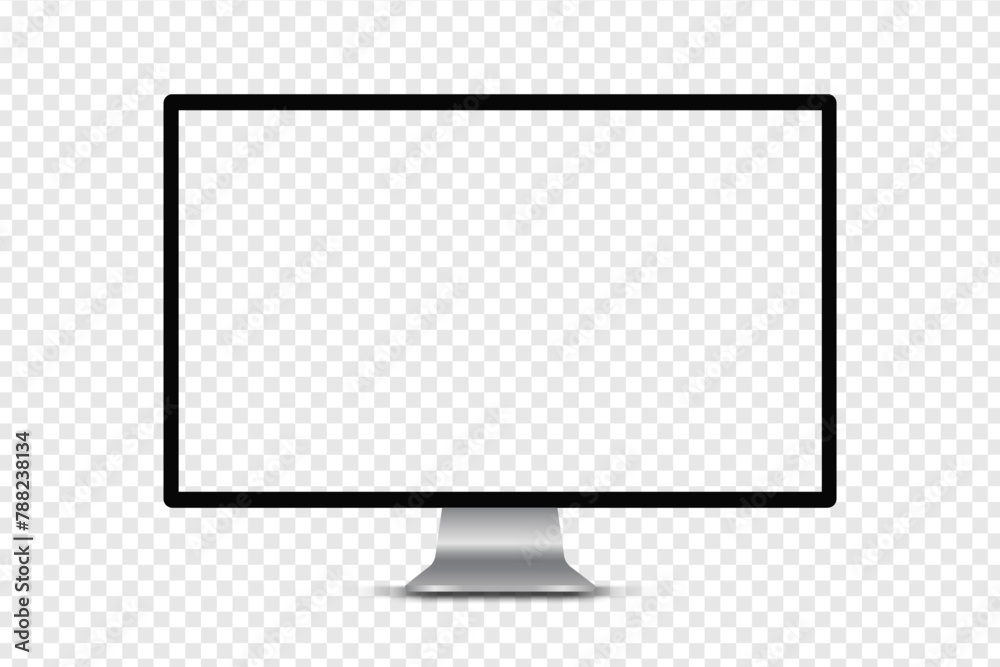 Poster 3d high quality realistic device mockup. computer monitors, laptops, tablets and mobile phones. elec