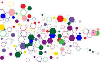 Rainbow color triangle seamless pattern