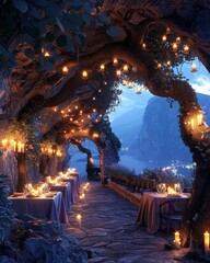 Cannelloni in a candlelit Italian grotto, romance and pasta, a perfect pair