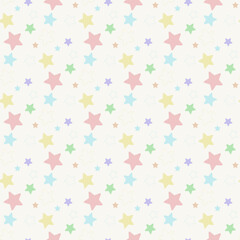Seamless children's pattern. Vector illustration with colorful stars