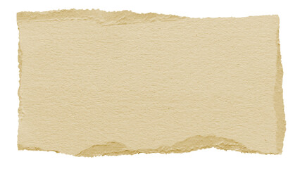 Kraft ripped paper png cut out rectangular piece collage element on transparent background