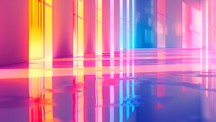 Colorful Abstract Interior Reflections.