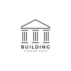 building law minimalist logo design graphic vector