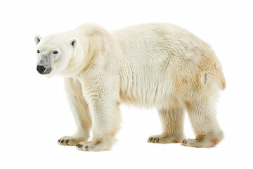 Polar bear, Isolated on white
