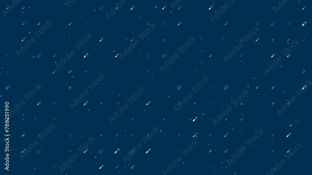 Poster template animation of evenly spaced champagne opening symbols of different sizes and opacity. animat
