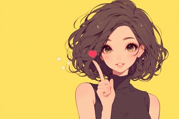Fototapeta premium 노란 소녀