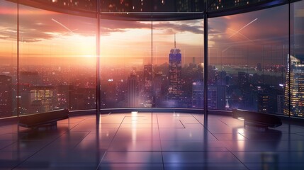 Industrial TV show backdrop. Ideal for virtual tracking system sets, with green screen. 3D rendering