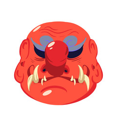 Masque de tendu du folklore japonais