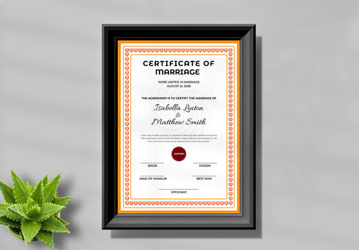 Certificate Design Template Layout