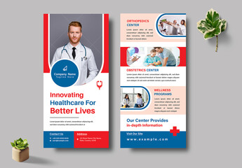 Medical And Health DL Card Template