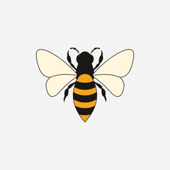 bee logo illustrations design icon