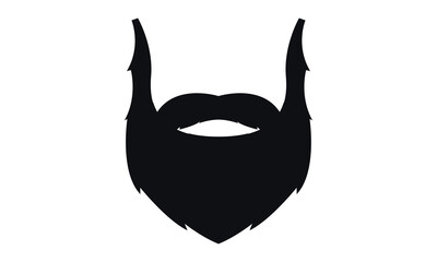 Beard and mustache silhouette