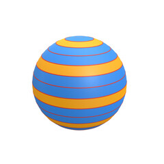 3d Icon Illustration Pillates ball