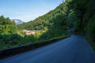 Summer landscape along the road from Bagni di Lucca to Castelnuovo Garfagnana, Tuscany - 788261197