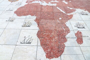 Africa map of Portuguese discoveries