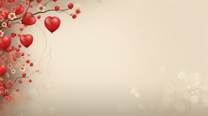 Hearts as branches of trees. Love, romance and romantic background. Valentine's day. Mother's day.