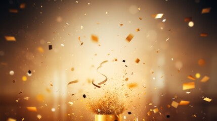 Confetti popping background. Congratulation, Party and celebration concept.