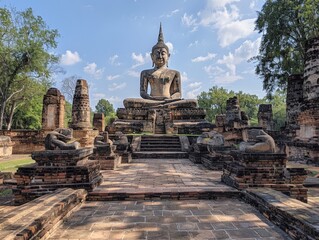 Fototapeta na wymiar Sukhothai Historical Park in Thailand