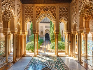 Fotobehang The Alhambra, Moorish citadel in Granada, Spain © mozzang