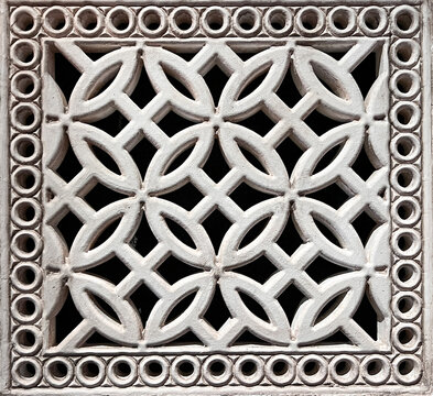 Close view of the designer window at the Tomb of the lady (Bibi ka Maqwara)