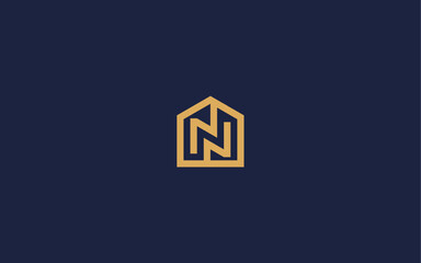letter n with house logo icon design vector design template inspiration