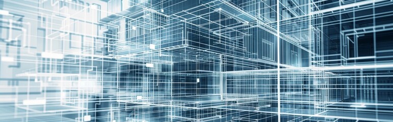 Obraz premium Lines and engineering drawing, concept of building contracting and architectural construction 