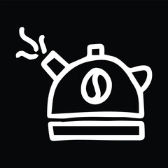 teapot icon outline vector design