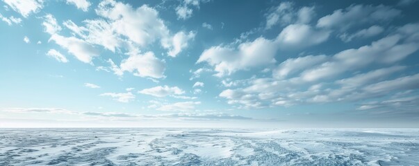 Simplicity of a tundra horizon. - obrazy, fototapety, plakaty