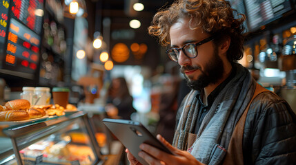 Café Financial Insight: Tablet Analysis on the Go