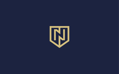 letter n with shield logo icon design vector design template inspiration