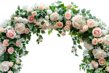 Obraz na płótnie Canvas beautiful wedding flower arches isolated on white 